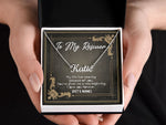 Load image into Gallery viewer, To My Rescuer Custom Name Necklace Thank You Message Card Gift for Dog Mom Dog Cat Animal Rescuer Pet Owner Mother's Day