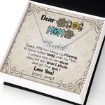 Load image into Gallery viewer, Dear Dog Mom Thank You Custom Name Necklace Pet Paw Message Card Funny Gift for Dog Lover Birthday Gift Dog Mother's Day