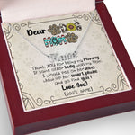 Load image into Gallery viewer, Dear Dog Mom Thank You Custom Name Necklace Pet Paw Message Card Funny Gift for Dog Lover Birthday Gift Dog Mother's Day