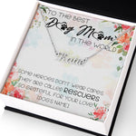Load image into Gallery viewer, To The Best Dog Mom In The World Custom Name Necklace Pet Paw Message Card Gift for Dog Lover Thank You Mother's Day