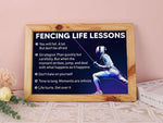 Load image into Gallery viewer, Fencing Life Lessons Poster Canvas Print Wall Art Club Decor Athlete Room Decor Inspirational Gift for Sports Lover