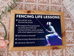 Load image into Gallery viewer, Fencing Life Lessons Poster Canvas Print Wall Art Club Decor Athlete Room Decor Inspirational Gift for Sports Lover