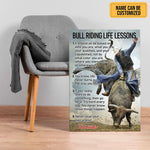 Load image into Gallery viewer, Bull Riding Life Lessons Personalized Bull Riding Poster Canvas Print Wall Art Decor Inspirational Gift for Bull Rider