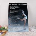 Load image into Gallery viewer, Ice Skating Life Lessons Ice Skating Poster Canvas For Girls Women Wall Art Print Home Room Decor Inspirational Gift for Ice Skater Dancer