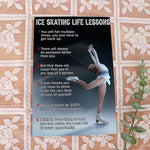 Load image into Gallery viewer, Ice Skating Life Lessons Ice Skating Poster Canvas For Girls Women Wall Art Print Home Room Decor Inspirational Gift for Ice Skater Dancer