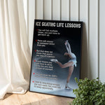 Load image into Gallery viewer, Ice Skating Life Lessons Ice Skating Poster Canvas For Girls Women Wall Art Print Home Room Decor Inspirational Gift for Ice Skater Dancer