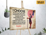 Load image into Gallery viewer, Custom Name I Choose Samurai Poster Canvas Print Vintage Japanese Warrior Wall Art Inspirational Gift Samurai Lover