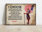 Load image into Gallery viewer, Custom Name I Choose Samurai Poster Canvas Print Vintage Japanese Warrior Wall Art Inspirational Gift Samurai Lover