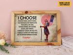 Load image into Gallery viewer, Custom Name I Choose Samurai Poster Canvas Print Vintage Japanese Warrior Wall Art Inspirational Gift Samurai Lover