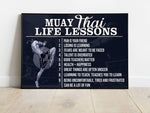 Load image into Gallery viewer, Muay Thai Life Lessons Poster Canvas Print Wall Art Club Decor Sport Room Decor Inspirational Gift for Muay Thai Player