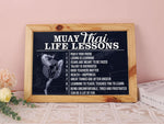 Load image into Gallery viewer, Muay Thai Life Lessons Poster Canvas Print Wall Art Club Decor Sport Room Decor Inspirational Gift for Muay Thai Player