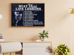Load image into Gallery viewer, Muay Thai Life Lessons Poster Canvas Print Wall Art Club Decor Sport Room Decor Inspirational Gift for Muay Thai Player