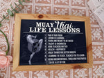 Load image into Gallery viewer, Muay Thai Life Lessons Poster Canvas Print Wall Art Club Decor Sport Room Decor Inspirational Gift for Muay Thai Player