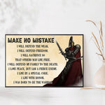 Load image into Gallery viewer, Make No Mistake Knight Templar Poster for Room and Home Decoration, Inspirational Art Gift