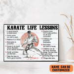 Load image into Gallery viewer, Personalized Karate Life Lessons Poster Karate Canvas Print Wall Art Boy's Room Decor Motivational Gift For Karate Player