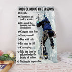 Load image into Gallery viewer, Rock Climbing Life Lessons Poster Rock Climbing Canvas Print Wall Art Room Decor Inspirational Gift Rock Climber