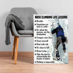 Load image into Gallery viewer, Rock Climbing Life Lessons Poster Rock Climbing Canvas Print Wall Art Room Decor Inspirational Gift Rock Climber