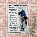 Load image into Gallery viewer, Rock Climbing Life Lessons Poster Rock Climbing Canvas Print Wall Art Room Decor Inspirational Gift Rock Climber