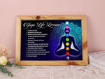 Load image into Gallery viewer, Yoga Life Lessons Poster Canvas Print, Yoga Poster, Meditation Poster, Yoga Room Club Decor, Yoga Lover Gifts Horizontal Yoga Wall Art Decor