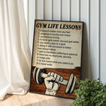 Load image into Gallery viewer, Gym Life Lessons Gym Poster Canvas Print Wall Art Motivational Gift for Gym Lover