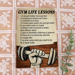 Load image into Gallery viewer, Gym Life Lessons Gym Poster Canvas Print Wall Art Motivational Gift for Gym Lover