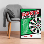 Load image into Gallery viewer, Darts Life Lessons Darts Poster Canvas Print Wall Art Game Room Decor Darts Club Decor Gift for Darts Lover