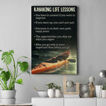Load image into Gallery viewer, Kayaking Life Lessons Kayak Poster Canvas Print Wall Art Decor Inspirational Gift for Kayaker