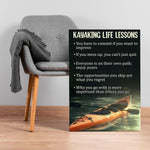 Load image into Gallery viewer, Kayaking Life Lessons Kayak Poster Canvas Print Wall Art Decor Inspirational Gift for Kayaker