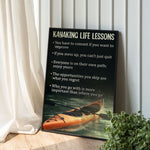 Load image into Gallery viewer, Kayaking Life Lessons Kayak Poster Canvas Print Wall Art Decor Inspirational Gift for Kayaker