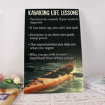 Load image into Gallery viewer, Kayaking Life Lessons Kayak Poster Canvas Print Wall Art Decor Inspirational Gift for Kayaker