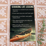 Load image into Gallery viewer, Kayaking Life Lessons Kayak Poster Canvas Print Wall Art Decor Inspirational Gift for Kayaker