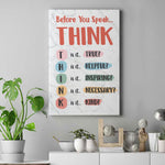 Load image into Gallery viewer, Think Before You Speak Poster Canvas Print Wall Art Classroom Poster Classroom Decor Positive Motivational Poster Counselor Teacher Gift
