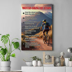Load image into Gallery viewer, Mountain Biking Life Lessons Poster Canvas Print Wall Art Home Room Decor Inspirational Gift for Mountain Biker