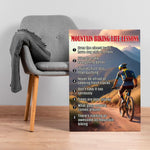 Load image into Gallery viewer, Mountain Biking Life Lessons Poster Canvas Print Wall Art Home Room Decor Inspirational Gift for Mountain Biker