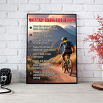 Load image into Gallery viewer, Mountain Biking Life Lessons Poster Canvas Print Wall Art Home Room Decor Inspirational Gift for Mountain Biker