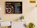 Load image into Gallery viewer, Archery Life Lessons Custom Archery Poster Canvas Print Wall Art Inspirational Gift for Archer Archery Player
