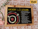 Load image into Gallery viewer, Archery Life Lessons Custom Archery Poster Canvas Print Wall Art Inspirational Gift for Archer Archery Player