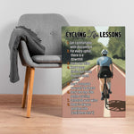 Load image into Gallery viewer, Cycling Life Lessons Cycling Poster Canvas Print Wall Art Home Room Decor Inspirational Gift for Cyclist Biker