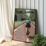 Load image into Gallery viewer, Cycling Life Lessons Cycling Poster Canvas Print Wall Art Home Room Decor Inspirational Gift for Cyclist Biker
