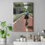 Load image into Gallery viewer, Cycling Life Lessons Cycling Poster Canvas Print Wall Art Home Room Decor Inspirational Gift for Cyclist Biker