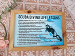 Load image into Gallery viewer, Scuba Diving Life Lessons Scuba Diving Poster Canvas Print Wall Art Room Decor Inspiration Gift For Scuba Divers
