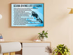 Load image into Gallery viewer, Scuba Diving Life Lessons Scuba Diving Poster Canvas Print Wall Art Room Decor Inspiration Gift For Scuba Divers