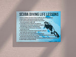 Load image into Gallery viewer, Scuba Diving Life Lessons Scuba Diving Poster Canvas Print Wall Art Room Decor Inspiration Gift For Scuba Divers