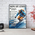 Load image into Gallery viewer, Skiing Life Lessons Skiing Poster Canvas Print Sport Wall Art Room Decor Inspirational Gift for Skier