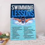 Load image into Gallery viewer, Swimming Life Lessons Poster Canvas Print Wall Art Room Decor Inspirational Gift for Swimmer