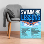 Load image into Gallery viewer, Swimming Life Lessons Poster Canvas Print Wall Art Room Decor Inspirational Gift for Swimmer