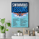 Load image into Gallery viewer, Swimming Life Lessons Poster Canvas Print Wall Art Room Decor Inspirational Gift for Swimmer