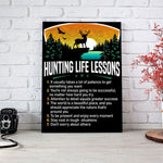 Load image into Gallery viewer, Hunting Life Lessons Poster Canvas Print Wall Art Home Decor Man Cave Decor Inspirational Gift for Hunter