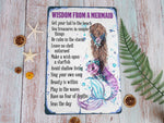 Load image into Gallery viewer, Wisdom From A Mermaid Metal Sign Beach Nautical Art Mermaid Tin Mermaid Lover Gift