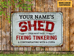 Load image into Gallery viewer, Personalized Shed Metal Sign Custom Shed Sign Classic Workshop Sign Garage Sign Gift for Dad